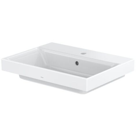 Lavabo CS con orificio para grifería y rebosadero blanco 167 x 600 x 450 mm, cuadrado TOTO