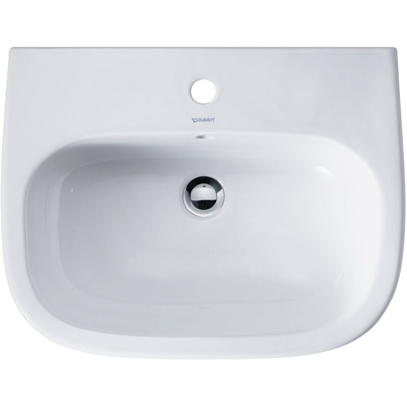 Duravit - Vasque D-Code 600 mm avec trop plein, 1 percage mitigeur