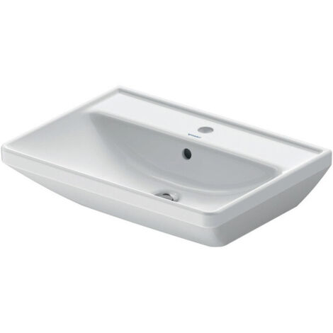 lavabo D-NEO con foro per miscelatore, altezza 1 foro, 600x440 mm, bianco