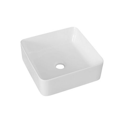 Lavabo da appoggio 34.5 x 34.5 cm, colore bianco