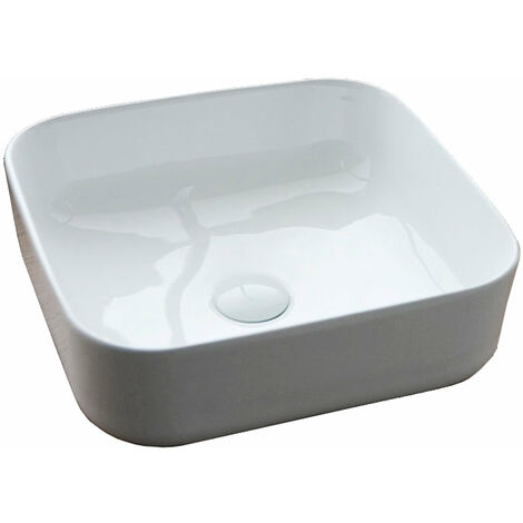 Lavabo da Appoggio 38,5x38,5x13,5 cm in Ceramica TFT Helsinki 2 Bianco