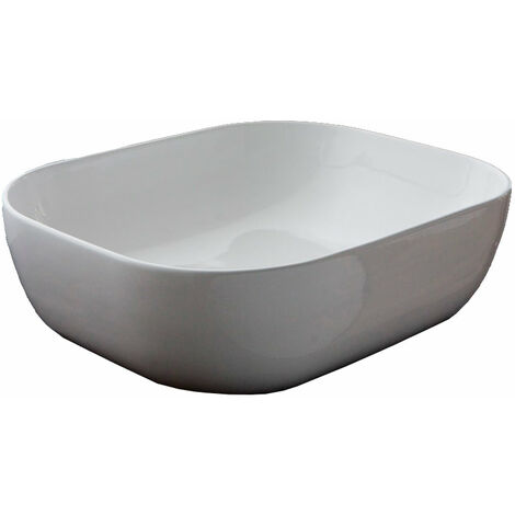 Lavabo da Appoggio 50,5x40,5x14 cm in Ceramica TFT Minsk 1 Bianco