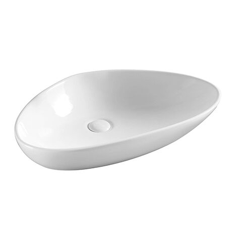 Lavabo da appoggio 58x38.5 cm, colore bianco
