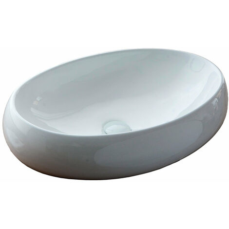 Lavabo da Appoggio 60x40,5x15,5 cm in Ceramica TFT Oslo Bianco