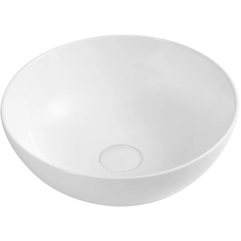 Lavabo da appoggio a ciotola 33 cm bianco lucido in ceramica  Espeon