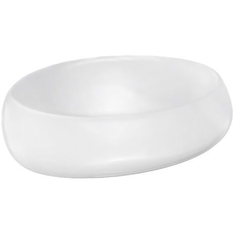 Lavabo da appoggio cloud ovale bianco alpino l. 58 cm