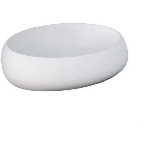 Lavabo da appoggio cloud ovale bianco opaco