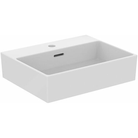 Lavabo da appoggio EXTRA 500x400x125mm bianco monoforo, senza troppopieno IDEAL STANDARD