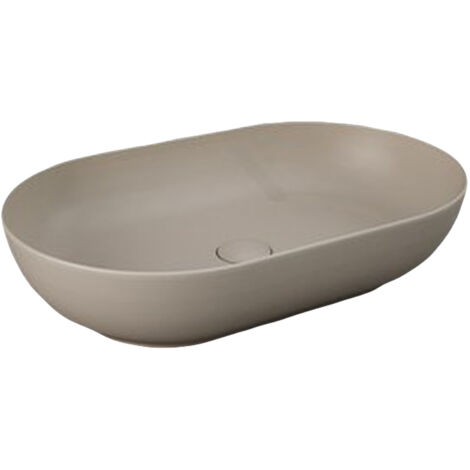 Lavabo da appoggio feeling ovale cappuccino opaco matt