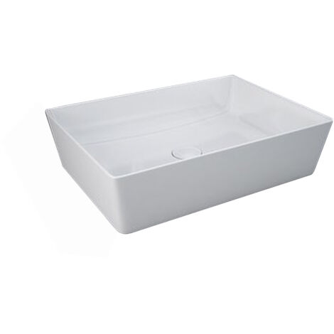 Lavabo da appoggio feeling rettangolare bianco alpino