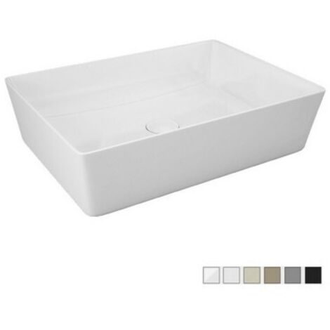 Lavabo da appoggio feeling rettangolare cappuccino opaco matt