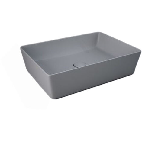 Lavabo da appoggio feeling rettangolare grigio opaco matt