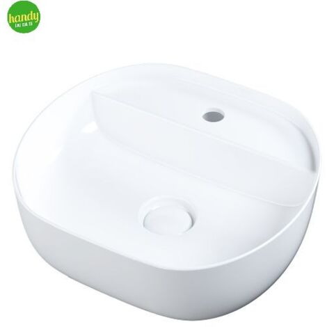 Lavabo da appoggio in ceramica bianca con foro modello drv 40 40,5x40 cm BARBOTTINA