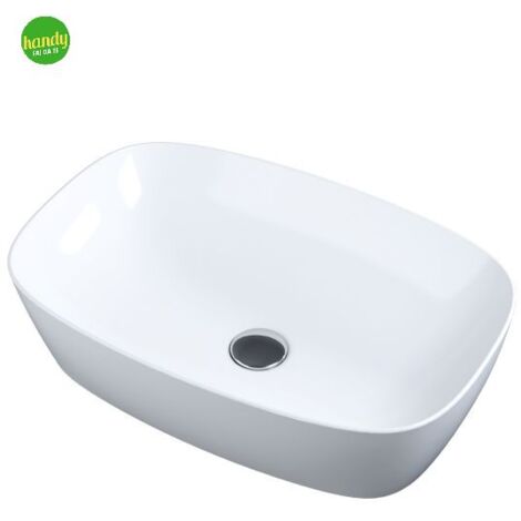 Lavabo da appoggio in ceramica bianca modello ctl 60 60x38 cm BARBOTTINA