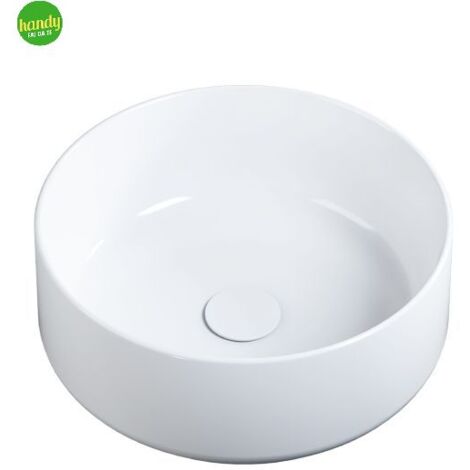 Lavabo da appoggio in ceramica bianca modello infinity 36 ø36 cm BARBOTTINA