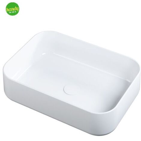 Lavabo da appoggio in ceramica bianca modello infinity 50 50x36 cm BARBOTTINA