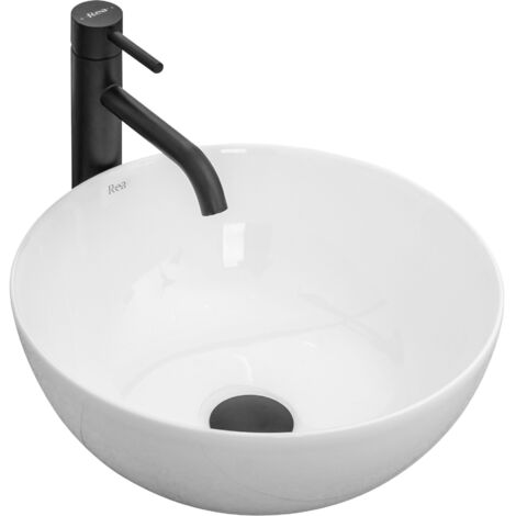 LAVABO da APPOGGIO IN CERAMICA STELLA WHITE