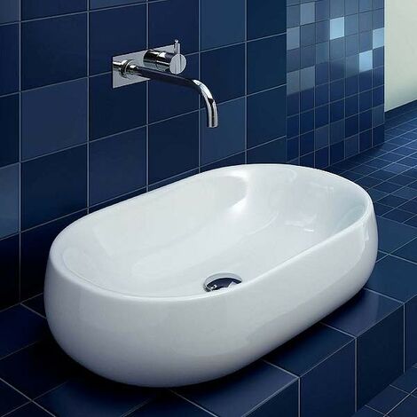 Lavabo Nuvola Azzurra Ceramica.Lavabo Da Appoggio In Ceramica 60 Cm Nuvola Azzurra Ceramica Bianco Nuv 200 Ap6