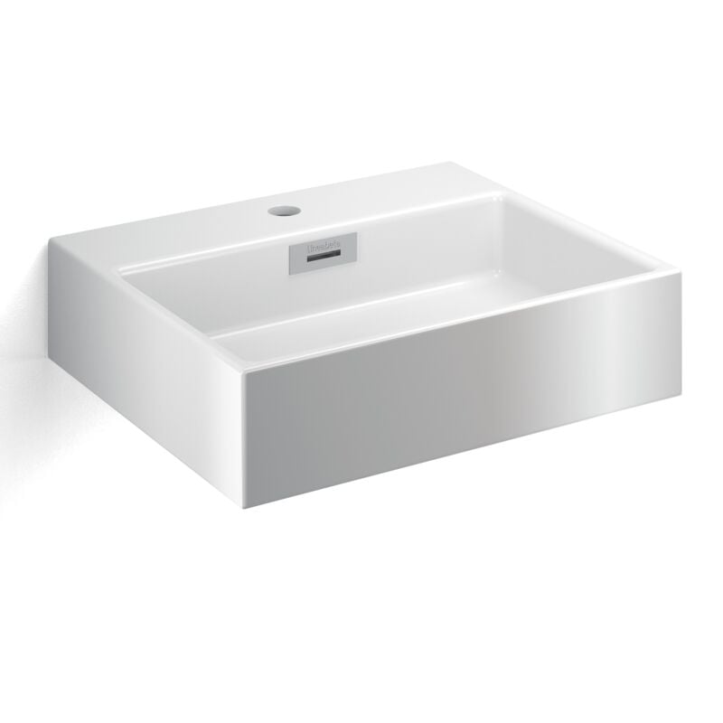 Lineabeta - Lavabo da appoggio/sospeso con foro rubinetto 49,5x42