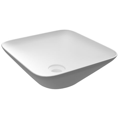 Lavabo da appoggio quadrato (senza foro) variant 36x36 cm bianco