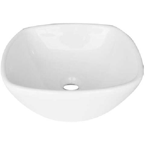 Lavabi A Canale In Ceramica.Lavabo Da Appoggio Quadro Angoli Arrotondati Ceramica 37x37 H 14 5 Cm 185 La010