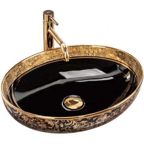LAVABO da APPOGGIO REA MARGOT BLACK / GOLD