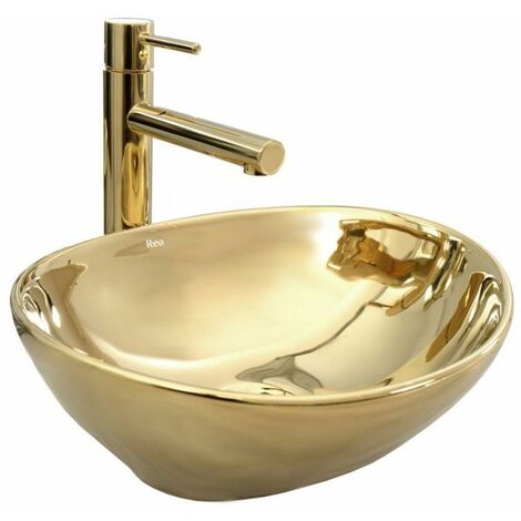 Lavabo da appoggio oro