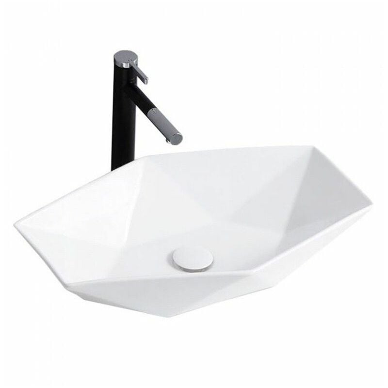 REA - lavabo da appoggio vegas white - Bianco