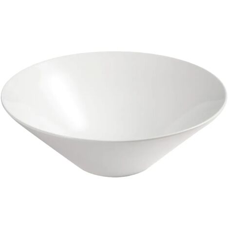 Lavabo da appoggio slim 40,5 cm bianco lucido in ceramica  Paras