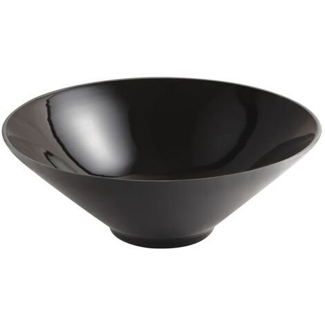 Lavabo da appoggio slim 40,5 cm nero in ceramica  Paras
