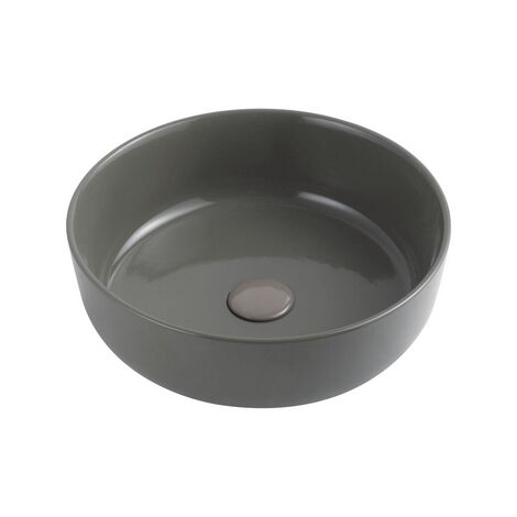 Lavabo Da Bagno Rotondo Ceramica Marrone - 280x100 Mm Montaggio A Appoggio