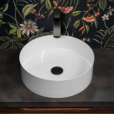 Lavabo da appoggio PB2133 in fusione minerale - in bianco opaco - 54 x 36 x  13 cm