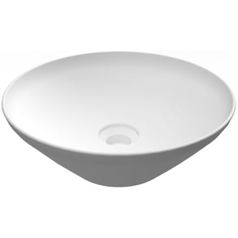 LAVABO DA APPOGGIO TONDO (SENZA FORO) VARIANT 36X36 CM Bianco