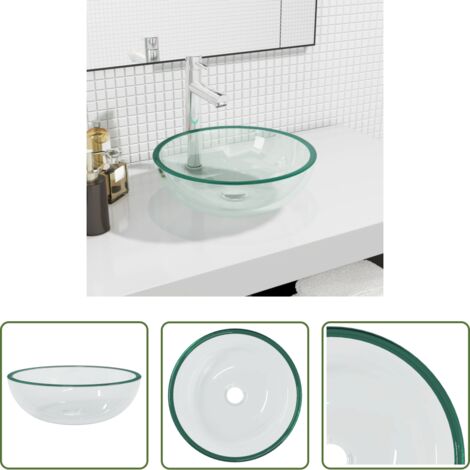 Lavabo da bagno -  Lavandino in Vetro Temperato 35x12 cm Trasparente