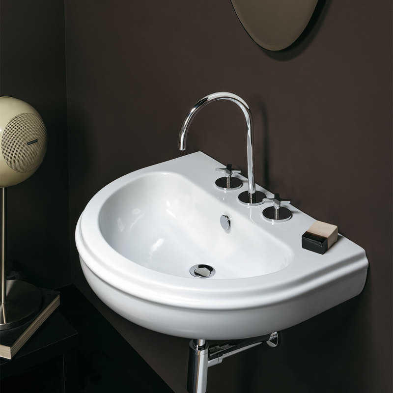 Ceramiche Per Bagno Classico.Lavabo Da Bagno Sospeso Cm 70 Stile Classico Ceramica Azzurra Charme Cha270b1