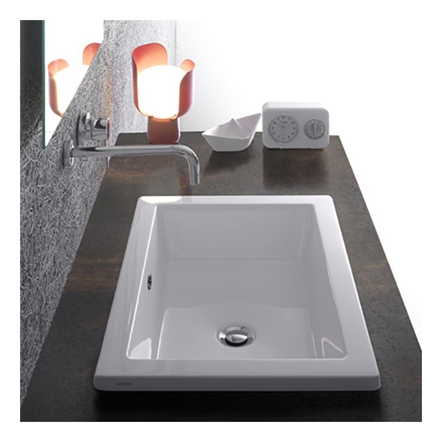 Pilozzo Ceramica Da Incasso.Lavabo Incasso Ceramica Globo Forty3 58x42 Fo058 Bi