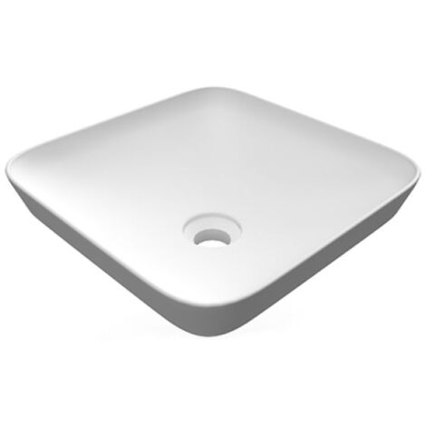 LAVABO DA INCASSO QUADRATO SENZA FORO 36X36 CM Bianco