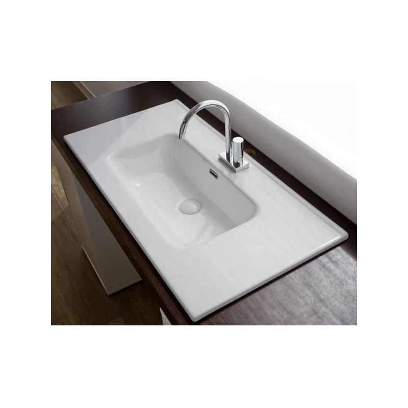 Lavabo In Ceramica O Mineralmarmo.Lavabo Da Mobile In Ceramica Andy 100x46 Cer Andy 100