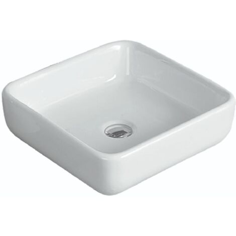 Lavabo d'appoggio 40x40 cm mod LA66 Bianco