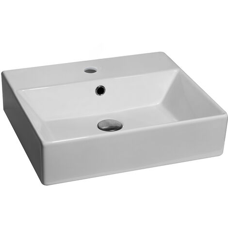 Lavabo d'appoggio 50x42 cm mod LA64 Bianco