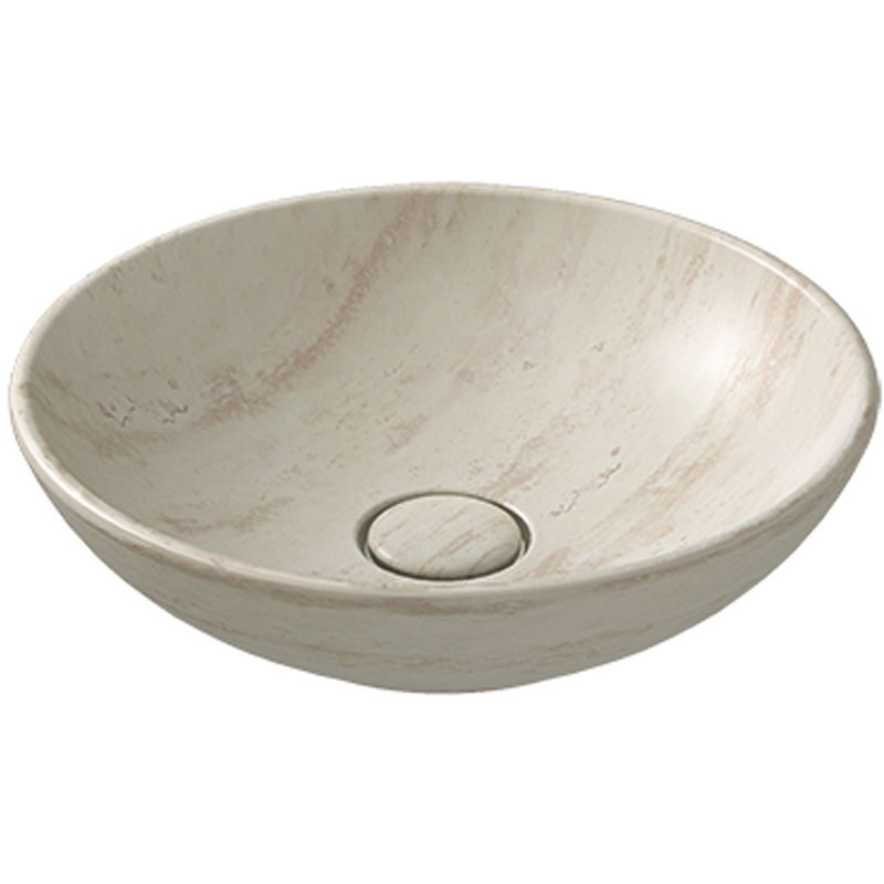 Piano Lavabo Ceramica Globo.Lavabo D Appoggio Free Le Pietre Ceramica Globo Fnitura Travertino Diametro 40 Cm Lat41 Tr