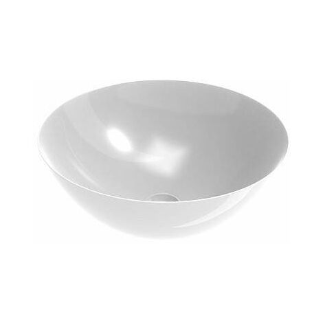 Lavabo d'appoggio in ceramica colore bianco lucido da 155x416 mm Ercos Musa BLCERLMUSA0001  Bianco lucido