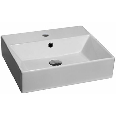 LAVABO D'APPOGGIO MOD. LA64 CM 50 X 42 Bianco