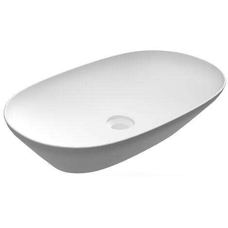 Lavabo d’appoggio ovale Rak Ceramics 60x36 cm Bianco