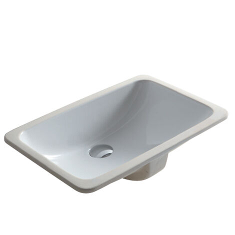 Lavabo d'arredo incasso sottopiano 56x37 rettangolare bianco di