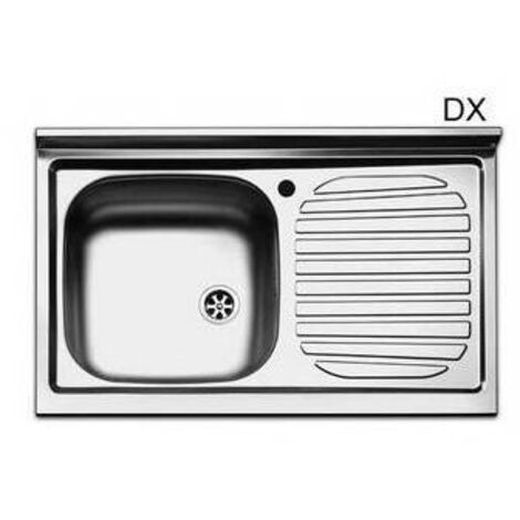 Lavabo de acero inoxidable 800x500 con 1 cubeta