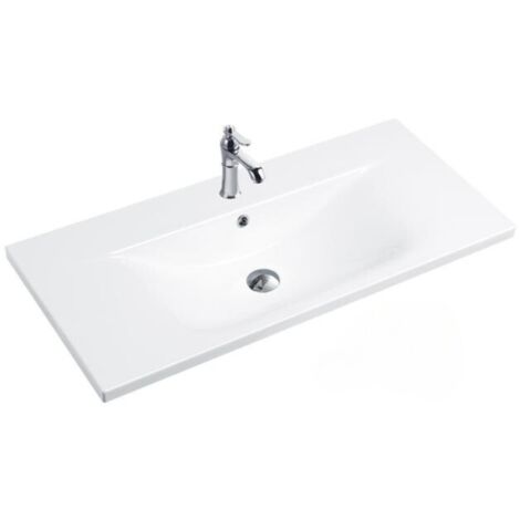 IPERBRIKO Lavabo de apoyo 101x46.5x18 cm blanco