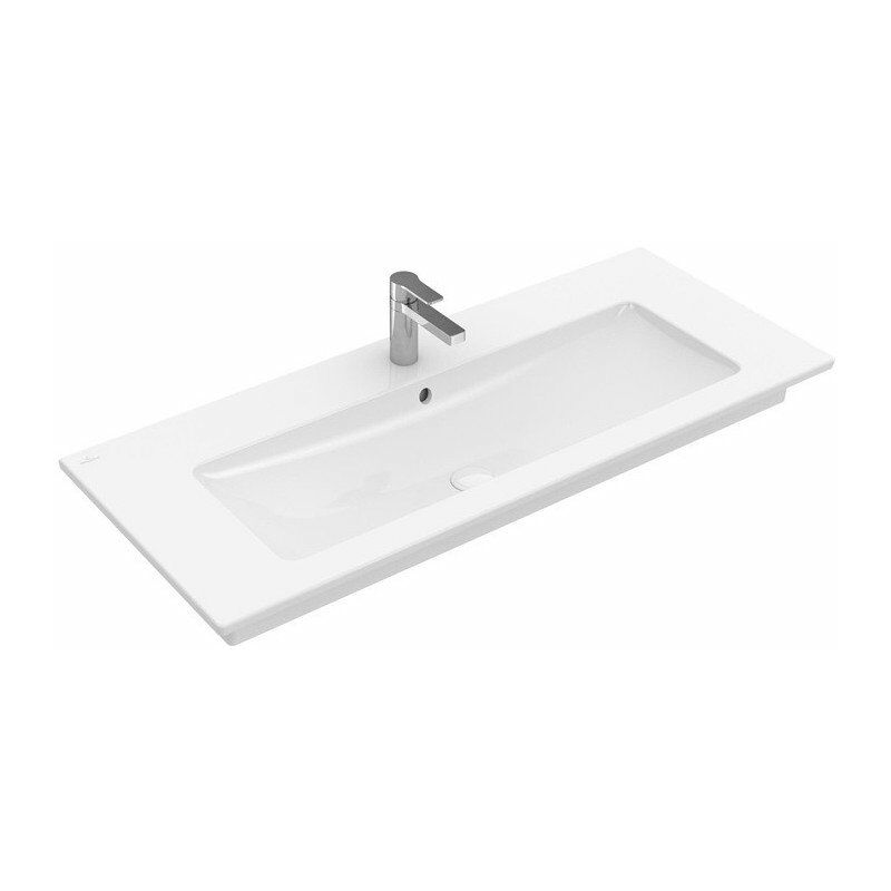 

Villeroy&boch - Encimeras con mueble, 1200 x 500 mm, Angular, para grifería de 3 orificios, orificio central para grifería perforado, sin rebosadero,