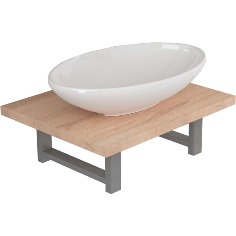 

Conjunto de muebles de baño 2 piezas - Marrón - Vidaxl