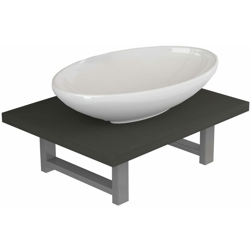 

Conjunto de muebles de baño 2 piezas cerámica gris - Gris - Vidaxl